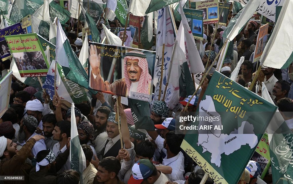 PAKISTAN-YEMEN-SAUDI-PROTEST