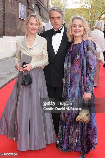 Niamh Cusack, Jeremy Irons and Sinead Cusack arrive at The Old Vic for A Gala Celebration in Honour of Kevin Spacey as the artistic director's tenure...