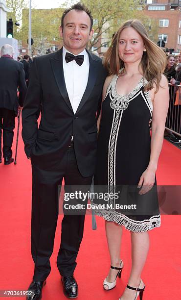 Old Vic Artistic Director Designate Matthew Warchus and Annabel Bolton, Associate Director of The Old Vic, arrive at The Old Vic for A Gala...