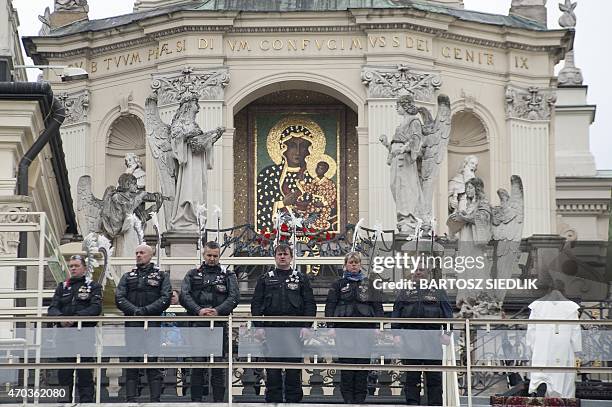 Motorcyclists attend a mass during the annual Polish motorcyclists pilgrimage to the Jasna Gora monastery, the country's greatest place of pilgrimage...