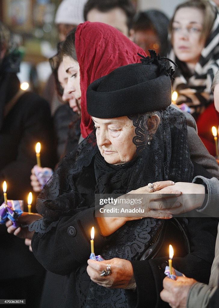 Funeral ceremony of Pro-Russian journalist Oles Buzyna in Kiev