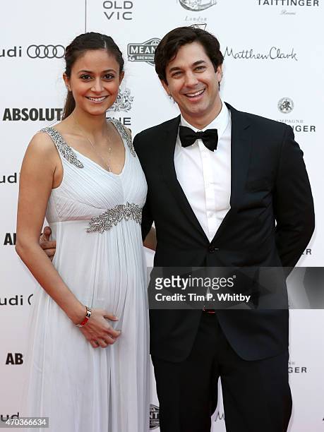 Actor Adam Garcia and Nathalia Chubin arrive at The Old Vic Theatre for a gala celebration in honour of Kevin Spacey as the artistic directors...