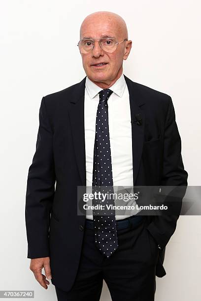 Arrigo Sacchi attends the 'Quelli Che Il Calcio' Tv Show on April 19, 2015 in Milan, Italy.