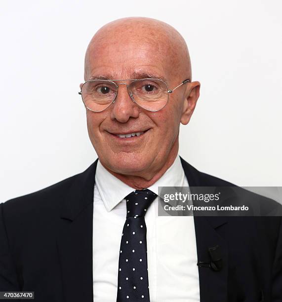 Arrigo Sacchi attends the 'Quelli Che Il Calcio' Tv Show on April 19, 2015 in Milan, Italy.