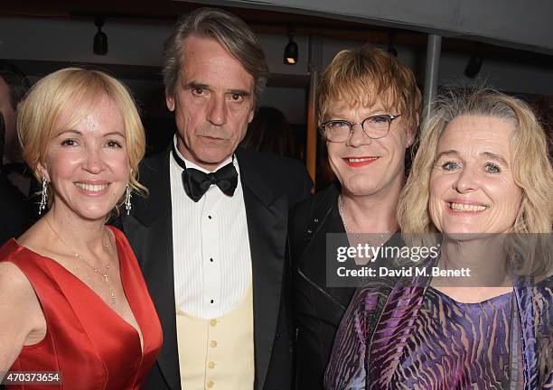 Chief Executive of The Old Vic Sally Greene, Jeremy Irons, Eddie Izzard and Sinead Cusack attend The Old Vic for A Gala Celebration in Honour of...