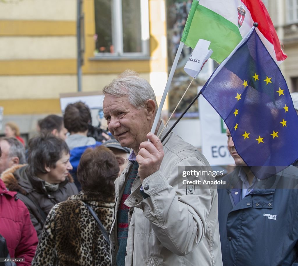 Anti-goverment protest in Budapest