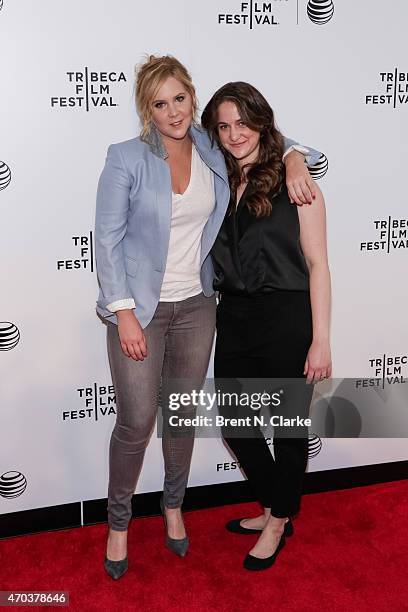 Comedian Amy Schumer and Producer/actress Kim Caramele arrive for Tribeca Talks: Inside Amy Schumer during the 2015 Tribeca Film Festival Spring...