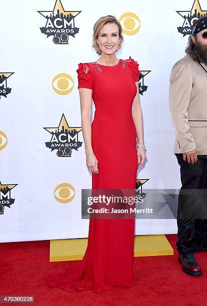 Personality Korie Robertson attends the 50th Academy of Country Music Awards at AT&T Stadium on April 19, 2015 in Arlington, Texas.