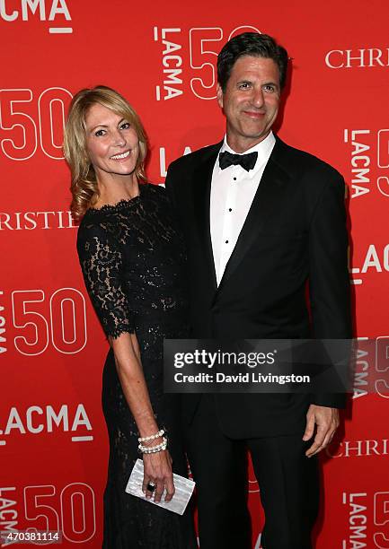 Director Steven Levitan and wife Krista Levitan attend LACMA's 50th Anniversary Gala at LACMA on April 18, 2015 in Los Angeles, California.