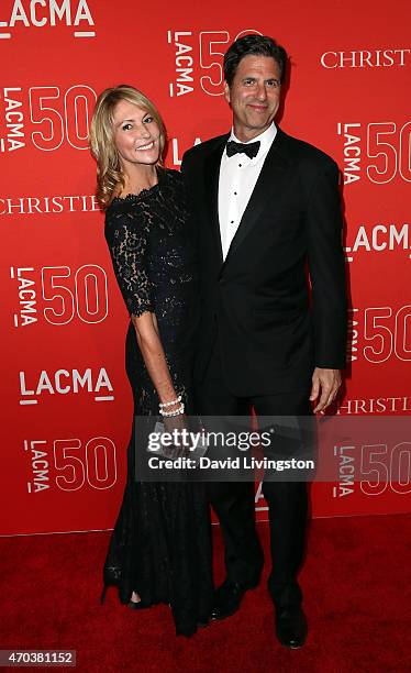 Director Steven Levitan and wife Krista Levitan attend LACMA's 50th Anniversary Gala at LACMA on April 18, 2015 in Los Angeles, California.