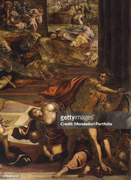 "The Slaughter of the Innocents, by Jacopo Robusti known as Tintoretto 16th century, oil on canvas. Italy, Veneto, Venice, Scuola Grande di San...