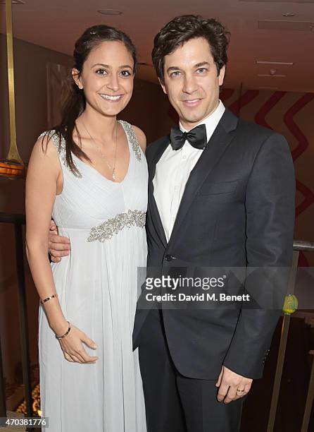 Nathalia Chubin and Adam Garcia arrive at Ham Yard Hotel for the After Party of The Old Vic's A Gala Celebration in Honour of Kevin Spacey on April...