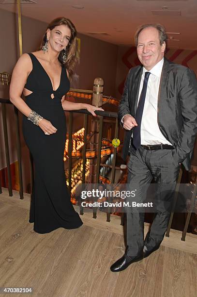 Dina De Luca Chartouni and Hans Zimmer arrive at Ham Yard Hotel for the After Party of The Old Vic's A Gala Celebration in Honour of Kevin Spacey on...