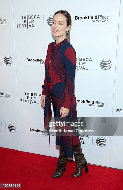 Producer/actress Olivia Wilde attends the Shorts Program World Premiere her film "Body Team 12" during the 2015 Tribeca Film Festival at Regal...