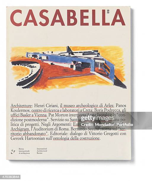 "Casabella, No. 618, December 1994, 20th Century, Arnoldo Mondadori Editore, Editoriale Domus, Milan, 28 x 31 cm. Whole artwork view. Project of the...