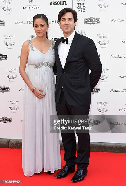 Nathalia Chubin and Adam Garcia attend A Gala Celebration in honour of Kevin Spacey at The Old Vic Theatre on April 19, 2015 in London, England.