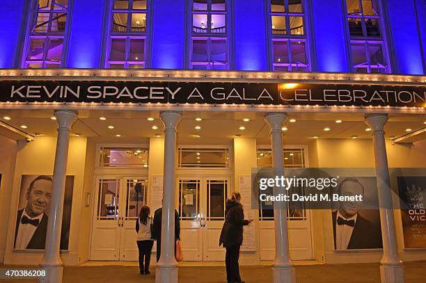 General view of the atmosphere at The Old Vic for A Gala Celebration in Honour of Kevin Spacey as the artistic director's tenure comes to an end on...