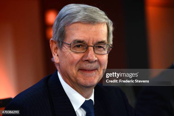 Current chairman of PSA Peugeot-Citroen Philippe Varin attends the French manufacturer PSA Peugeot-Citroen results press conference on February 19,...