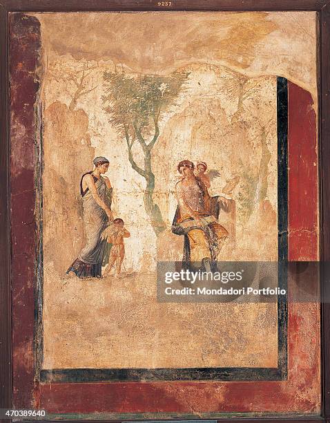 "Eros is Punished, by unknown artist, 1-25, 1st Century A.D., ripped fresco, 154 x 116 cm Italy, Campania, Naples, National Archaeological Museum,...