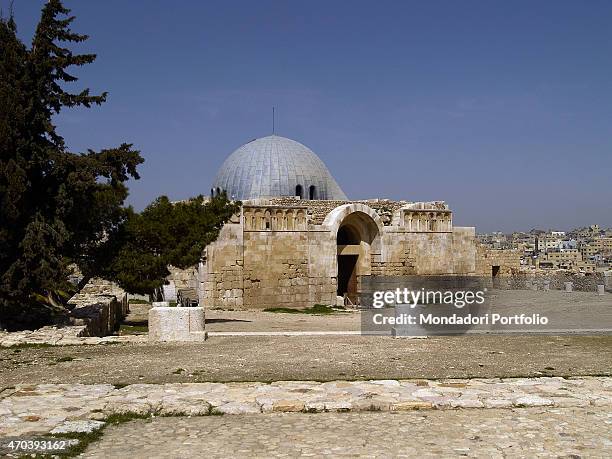 "Vestibule's Dome, 724-743, 8th Century A.D., stone building Jordan, Amman, Citadel. Whole artwork view. View of the vestibule from North; the dome...