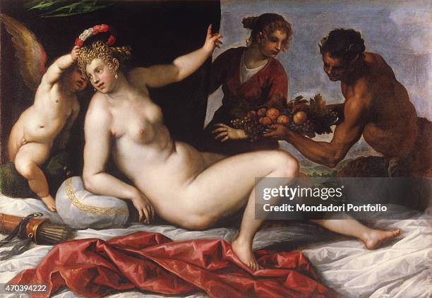 "Offer to Venus , by Jacopo Negretti known as Palma il Giovane, c. 1590, 16th Century, oil on canvas 5 x 203,5 cm France, Paris, Pardo Collection....