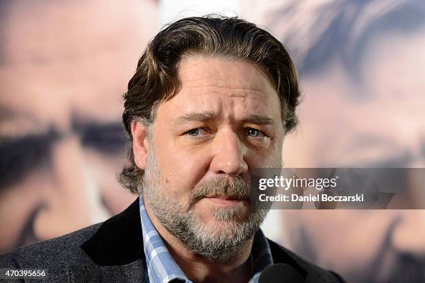 Russell Crowe attends a screening of "The Water Diviner" at Kerasotes Showplace ICON on April 19, 2015 in Chicago, Illinois.