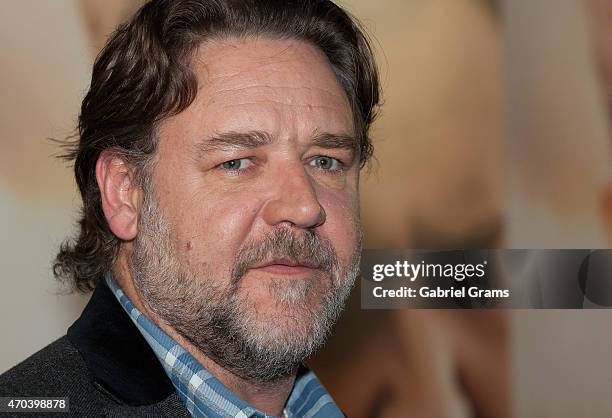 Russell Crowe attends a screening of 'The Water Diviner' at Kerasotes Showplace ICON on April 19, 2015 in Chicago, Illinois.