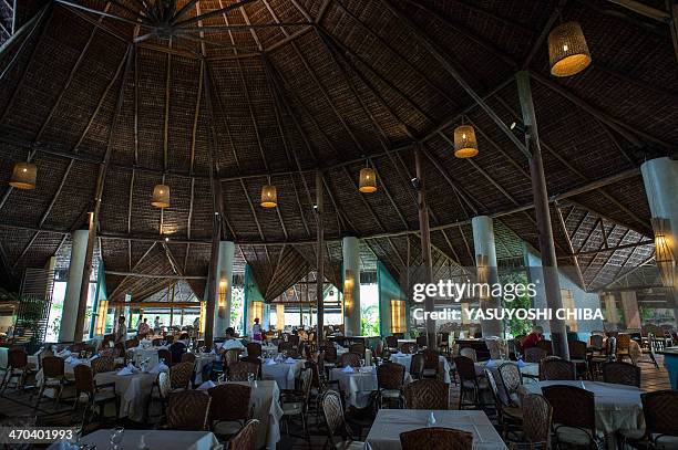 View of a reastaurant at the Tivoli Ecoresort Praia do Forte in Praia do Forte, about 80 km north from Salvador in Bahia state, which will host...