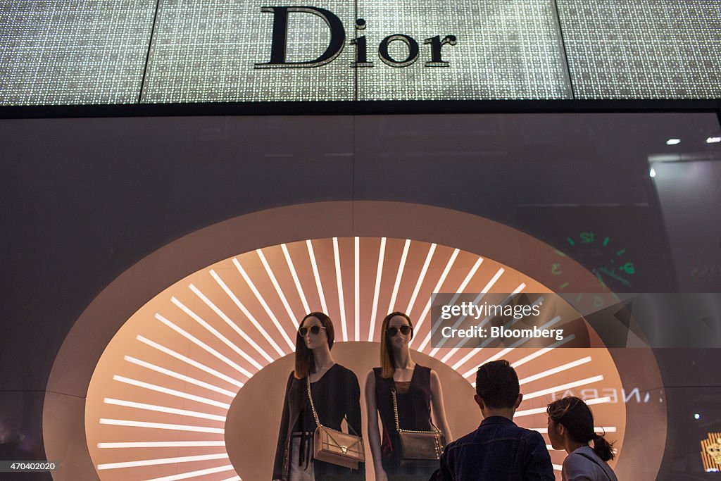 Luxury Brand Stores In Hong Kong Ahead Of CPI Figures