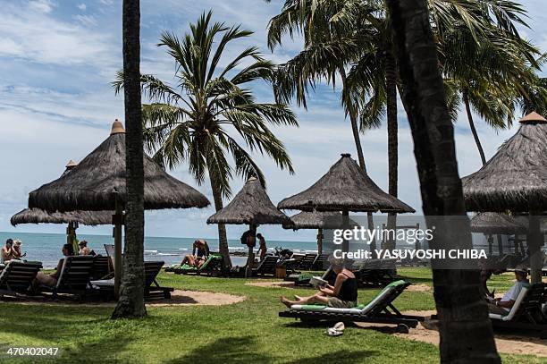 View of a relax area at the Tivoli Ecoresort Praia do Forte in Praia do Forte, about 80 km north from Salvador in Bahia state, which will host...