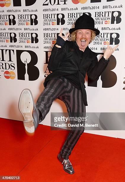 Leigh Francis aka Keith Lemon attend The BRIT Awards 2014 at the 02 Arena on February 19, 2014 in London, England.