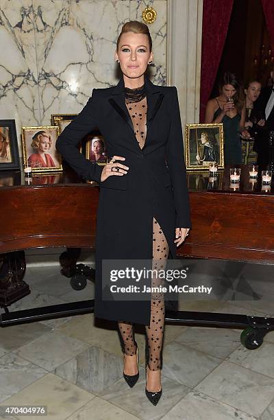 Blake Lively attends "The Age of Adaline" premiere after party at The Metropolitan Club on April 19, 2015 in New York City.