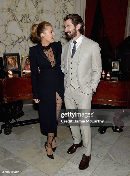 Blake Lively and Michiel Huisman attend "The Age of Adaline" premiere after party at The Metropolitan Club on April 19, 2015 in New York City.