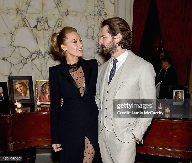 Blake Lively and Michiel Huisman attend "The Age of Adaline" premiere after party at The Metropolitan Club on April 19, 2015 in New York City.