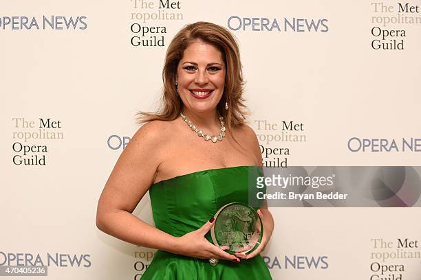 Opera singer Sondra Radvanovsky attends the 10th Annual Opera News Awards at The Plaza Hotel on April 19, 2015 in New York City.