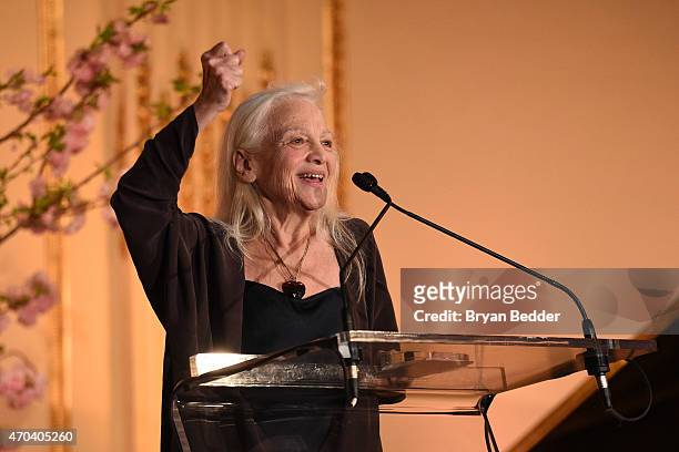 Opera Singer Teresa Stratas speaks onstage at the 10th Annual Opera News Awards at The Plaza Hotel on April 19, 2015 in New York City.