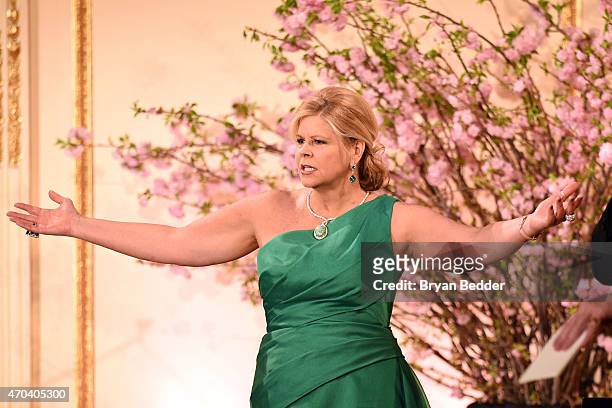 Opera singer Susan Graham speaks ontage at the 10th Annual Opera News Awards at The Plaza Hotel on April 19, 2015 in New York City.