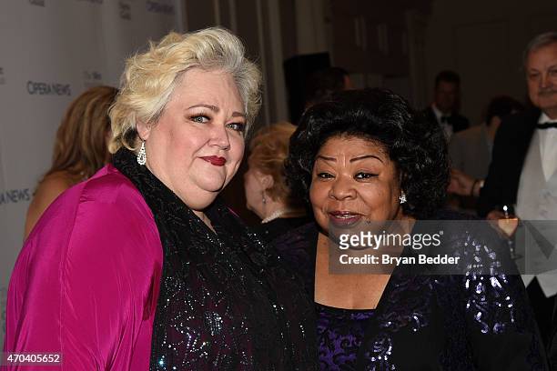 Opera singers Stephanie Blythe and Martina Arroyo attend the 10th Annual Opera News Awards at The Plaza Hotel on April 19, 2015 in New York City.