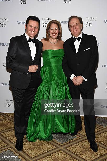 Opera Singers Piotr Beczala, Sondra Radvanovsky and Ferruccio Furlanetto attend the 10th Annual Opera News Awards at The Plaza Hotel on April 19,...