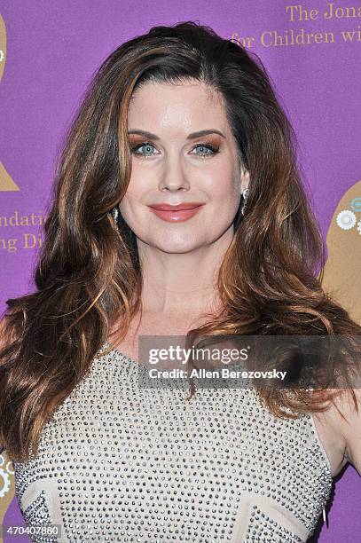 Actress Carrie Stevens attends The Jonathan Foundation's Fundraiser to Aid Children With Autism and Learning Disabilities at Marconi Automotive...