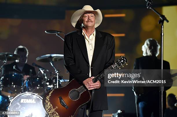 Recording artist Alan Jackson performs onstage during the 50th Academy of Country Music Awards at AT&T Stadium on April 19, 2015 in Arlington, Texas.