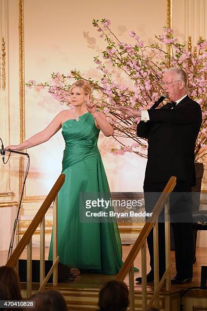 Opera singer Susan Graham speaks ontage at the 10th Annual Opera News Awards at The Plaza Hotel on April 19, 2015 in New York City.