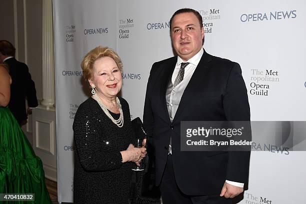 Opera singers Renata Scotto and George Gagnidze attend the 10th Annual Opera News Awards at The Plaza Hotel on April 19, 2015 in New York City.