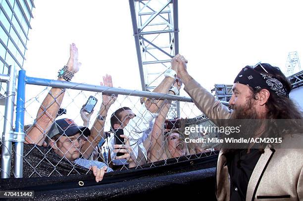 Personality Willie Robertson attends the 50th Academy of Country Music Awards at AT&T Stadium on April 19, 2015 in Arlington, Texas.