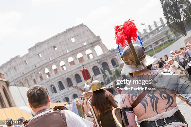 The parade, with groups of historical re-enactment from Italy and Europe, leaving from the Circus Maximus to Via dei Fori Imperiali.