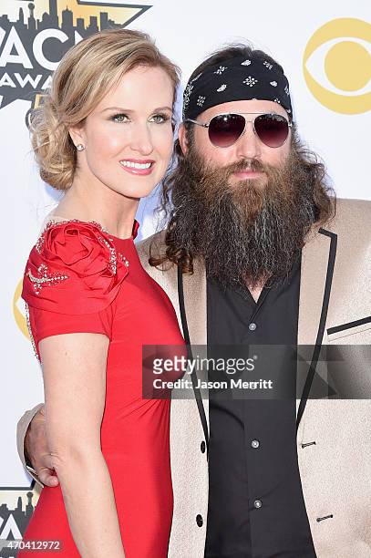 Personality Korie Robertson and Willie Robertson attend the 50th Academy of Country Music Awards at AT&T Stadium on April 19, 2015 in Arlington,...
