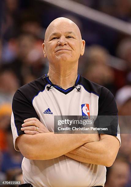 Referee Joey Crawford during the NBA game between the Phoenix Suns and Indiana Pacers at US Airways Center on January 22, 2014 in Phoenix, Arizona....