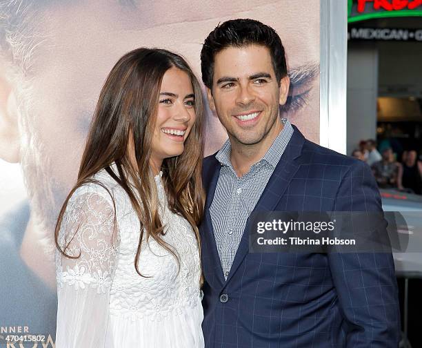 Lorenza Izzo and Eli Roth attend the premiere of 'The Water Diviner' at TCL Chinese Theatre on April 16, 2015 in Hollywood, California.