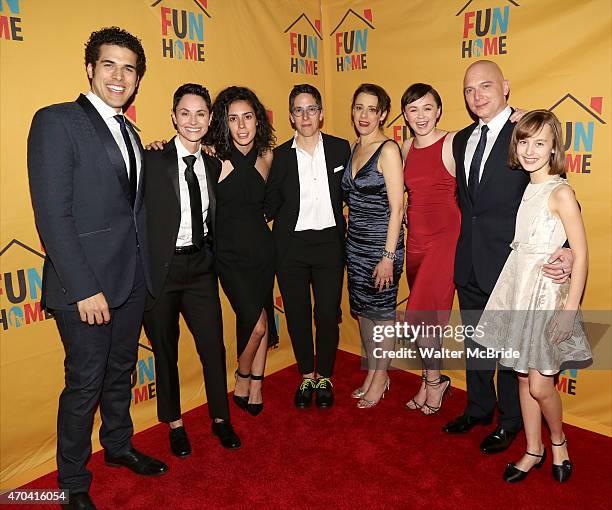 Joel Perez, Beth Malone, Roberta Colindrez, Alison Bechdel, Judy Kuhn, Emily Skeggs, Michael Cerveris and Sydney Lucas attend the Broadway Opening...