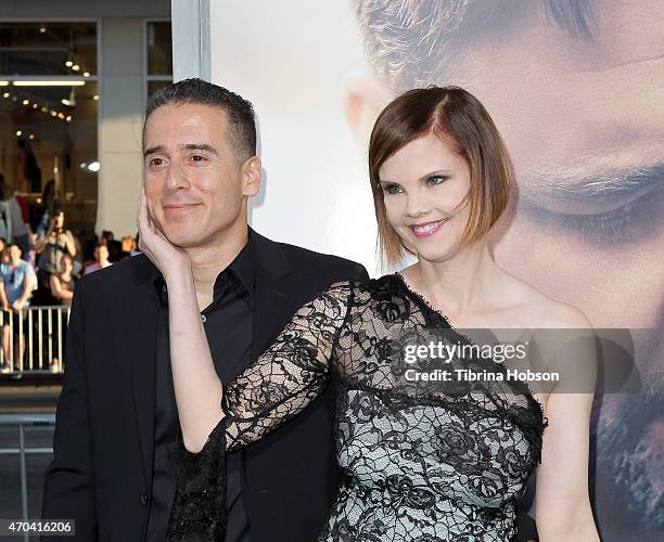 Kirk Acevedo and Kiersten Warren attend the premiere of 'The Water Diviner' at TCL Chinese Theatre on April 16, 2015 in Hollywood, California.